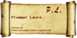 Prommer Laura névjegykártya